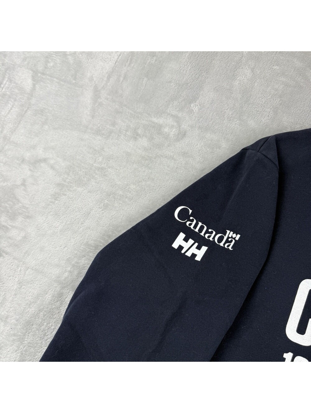 Helly Hansen CANADA Ski Team Sweatshirt Olympics 1920-2020 Men L 100th Team Navy - Picture 10 of 10